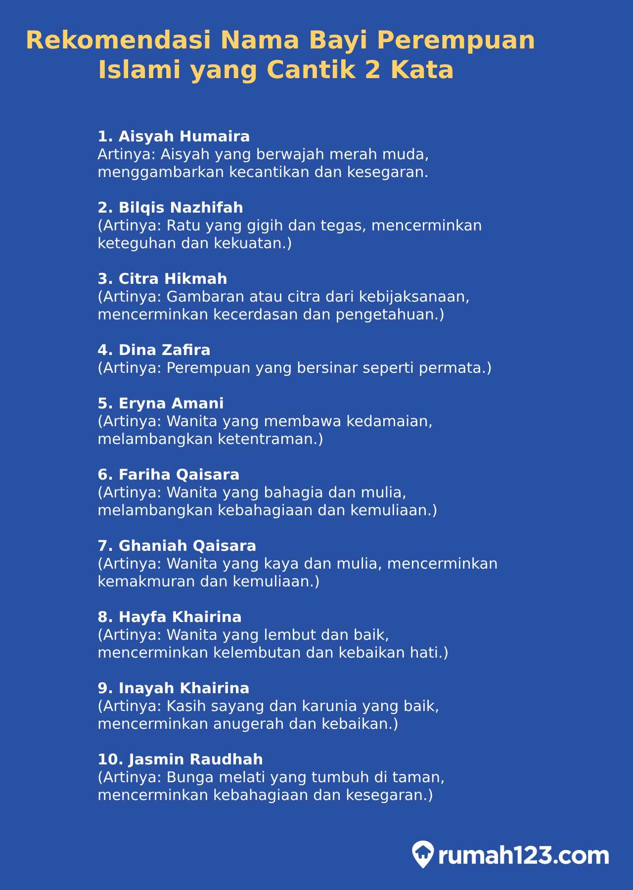 25 Nama Bayi Perempuan Islami 2 Kata yang Anggun dan Penuh Makna (Update 2026)