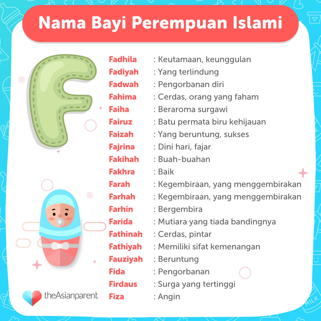 25+ Nama Bayi Perempuan Islami dari Huruf F yang Membawa Berkah